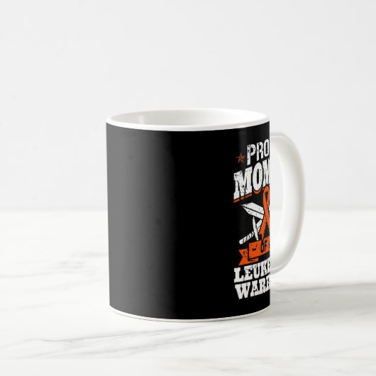 白血病誇りを持った戦士の母の母の認識度Bl コーヒーマグカップ (正面右)