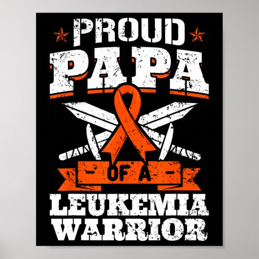 白血病誇りを持った戦士パパ認識度BloのPapa ポスター (正面)