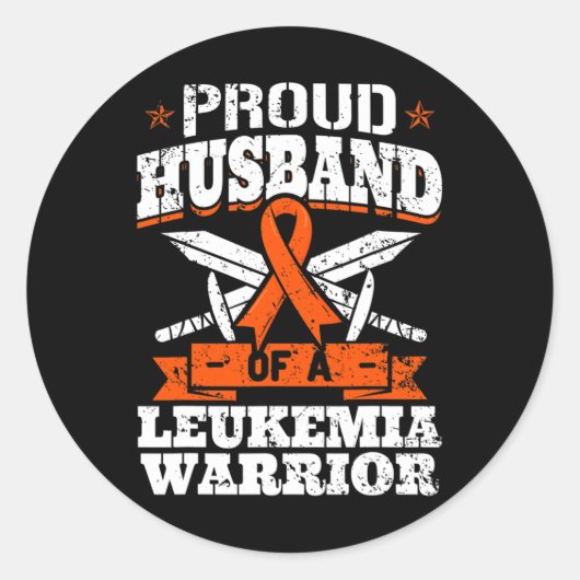 白血病誇りを持った戦士認識度の夫 ラウンドシール (正面)