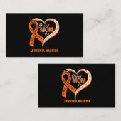 白血病誇りを持った認識度の母は白血病の戦士 名刺 (正面/裏面)