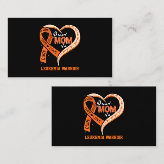 白血病誇りを持った認識度の母は白血病の戦士 名刺 (正面/裏面)