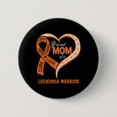 白血病誇りを持った認識度の母は白血病の戦士 缶バッジ (正面)