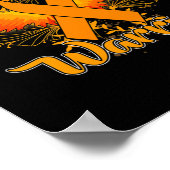 白血病認識度おもしろい戦士オレンジリボンギフト ポスター (角)