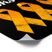 白血病認識度がん生存者オレンジリボン ポスター (角)