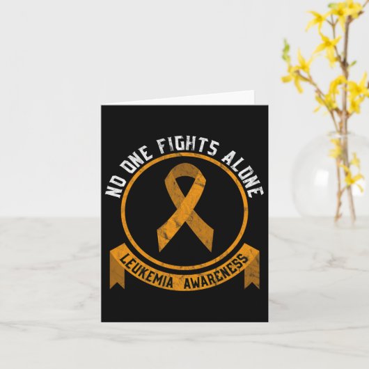 白血病認識度がスティグマの血液がんと闘う カード (黄色い花)