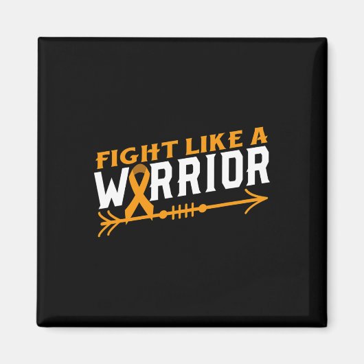 白血病認識度が戦士の血液カンクのように戦う マグネット (正面)