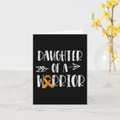 白血病認識度の女性の戦士の血缶 カード (黄色い花)