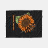 白血病認識度ひまわりギフト戦士サバイバー フリースブランケット (正面(横))