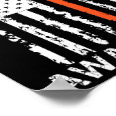 白血病認識度アメリカンフラッグオレンジリボン ポスター (角)