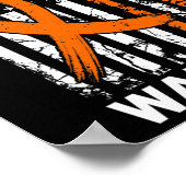 白血病認識度アメリカ合衆国国旗 ポスター (角)