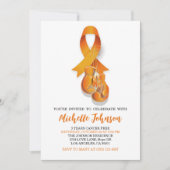 白血病認識度オレンジリボンがんフリーパーティー 招待状 (正面)