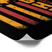 白血病認識度オレンジリボンアメリカ国旗の戦士 ポスター (角)