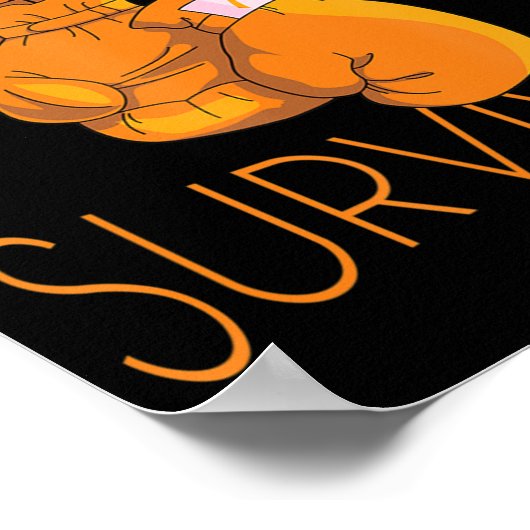 白血病認識度サバイバーオレンジリボンボクシングG ポスター (角)