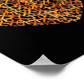 白血病認識度サポートオレンジリボンハート ポスター (角)