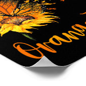 白血病認識度ヒマワリ蝶オレンジリブ ポスター (角)