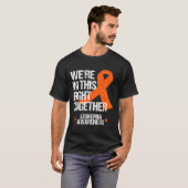 白血病認識度ファミリー戦オレンジリボンGif Tシャツ (正面フル)