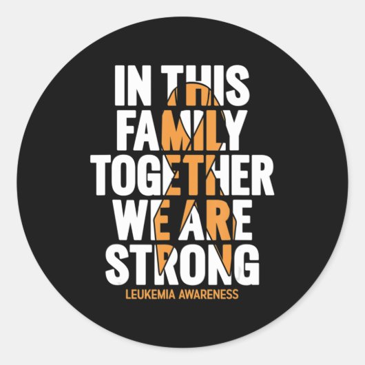 白血病認識度ファミリー支援白血病アワーン ラウンドシール (正面)