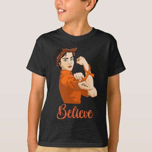 白血病認識度信じ Tシャツ (正面)