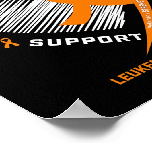 白血病認識度信仰希望Love Leukemia Aware ポスター (角)