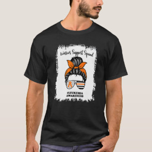 白血病認識度戦士サポートスクワッドMessy Bun Tシャツ