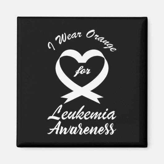 白血病認識度月オレンジリボンウォリアー図 マグネット (正面)