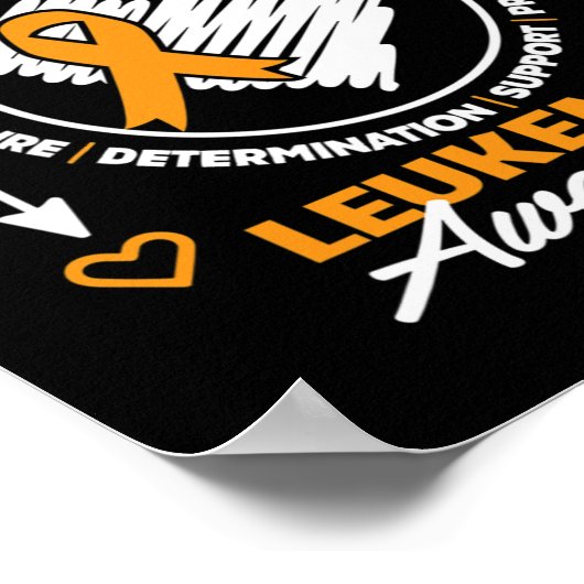 白血病認識度月サポートI衣服オレンジ ポスター (角)