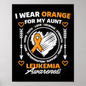 白血病認識度月サポートI衣服オレンジ ポスター (正面)