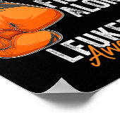 白血病認識度月ボクシンググローブオレンジリブ ポスター (角)