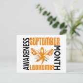 白血病認識度月型バタフライ3.4 ポストカード (スタンド正面)