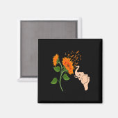 白血病認識度花 マグネット (正面/裏面)