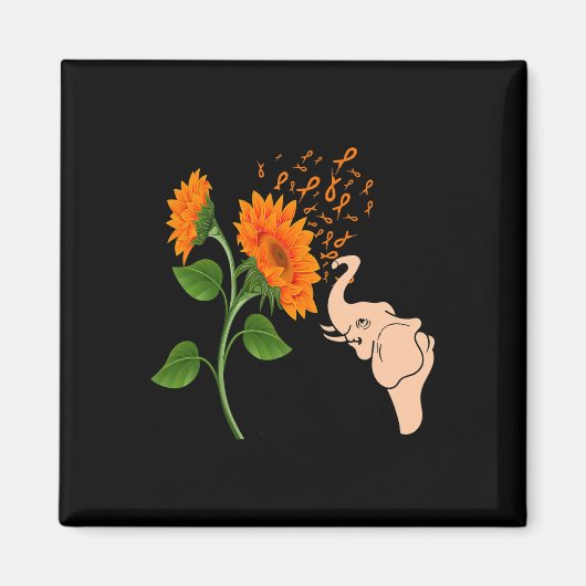 白血病認識度花 マグネット (正面)