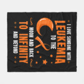 白血病認識度血液がん骨髄贈与 フリースブランケット (正面(横))