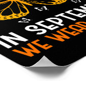 白血病認識度9月に私たちはオレンジ衣服が ポスター (角)