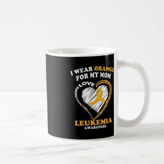 白血病認識度- I衣服オレンジfor My Mom コーヒーマグカップ (右)