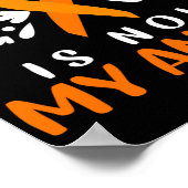 白血病認識度I衣服オレンジ ポスター (角)