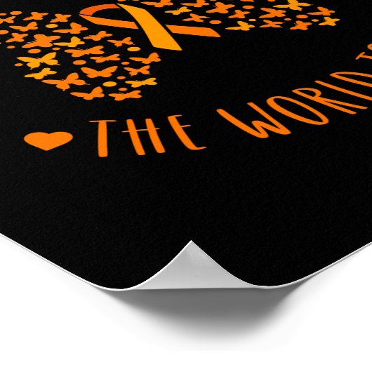 白血病認識度I衣服オレンジ ポスター (角)