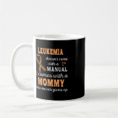 白血病認識度Mommy Support Leukemia Warrior コーヒーマグカップ (左)
