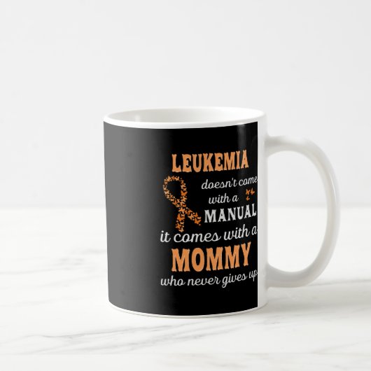 白血病認識度Mommy Support Leukemia Warrior コーヒーマグカップ (右)