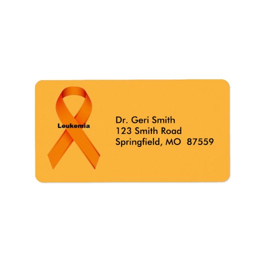 白血病 ラベル (正面)