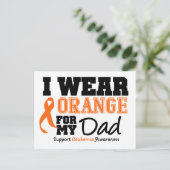 白血病I衣服オレンジパパ ポストカード (スタンド正面)