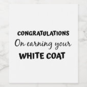 白衣の卒業おめでとう ワインラベル (シングルラベル)