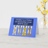 白衣の贈り物おめでとう カード (黄色い花)