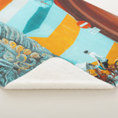 白衣を着た女性の近くに立つ黒いジャケットの男性 シェルパブランケット (3/4)