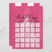 白衣エレガントブライダルシャワービンゴゲームカード 招待状 (正面/裏面)