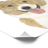 白衣パーソナライズされたのコルギアート フォトプリント            (角)