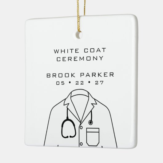 白衣モダン式おめでとう セラミックオーナメント (左)