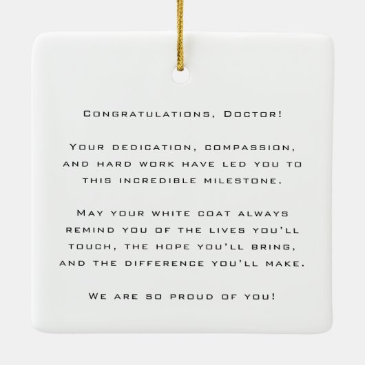 白衣モダン式おめでとう セラミックオーナメント (裏面)