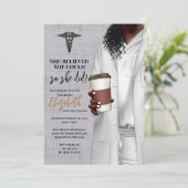 白衣 医学部 卒業式 招待状 (スタンド正面)