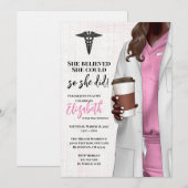 白衣 医学部 卒業 ご招待 招待状 (正面/裏面)