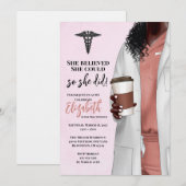 白衣 医学部 卒業 招待状 (正面/裏面)